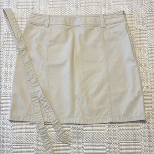 Ann Taylor Mini Skirt in Light Khaki